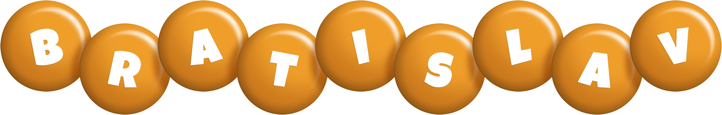 Bratislav candy-orange logo