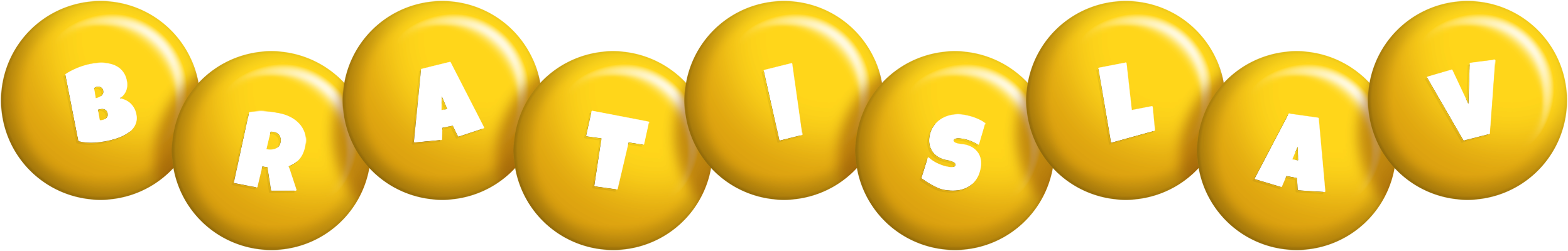 Bratislav candy-yellow logo