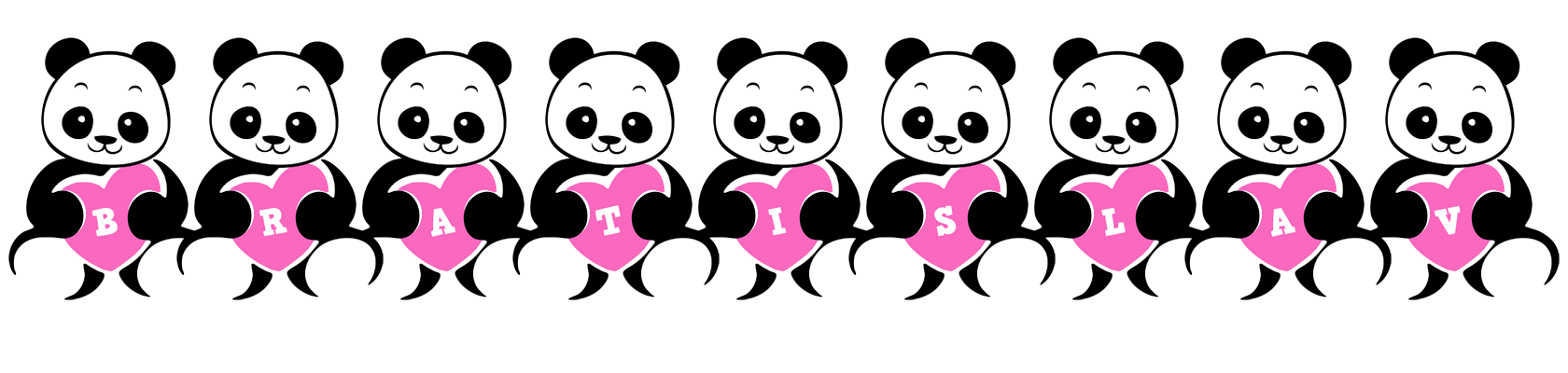 Bratislav love-panda logo