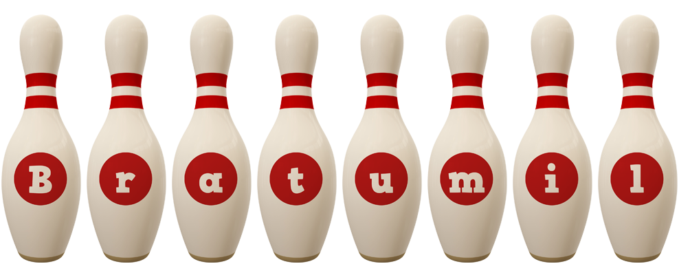 Bratumil bowling-pin logo