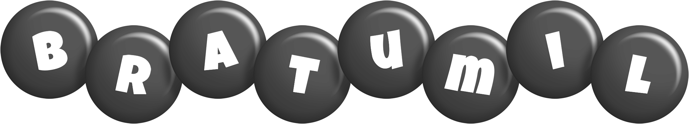 Bratumil candy-black logo