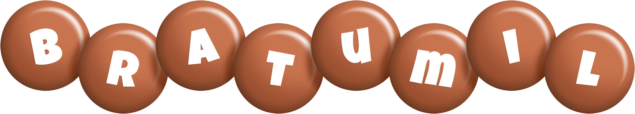 Bratumil candy-brown logo