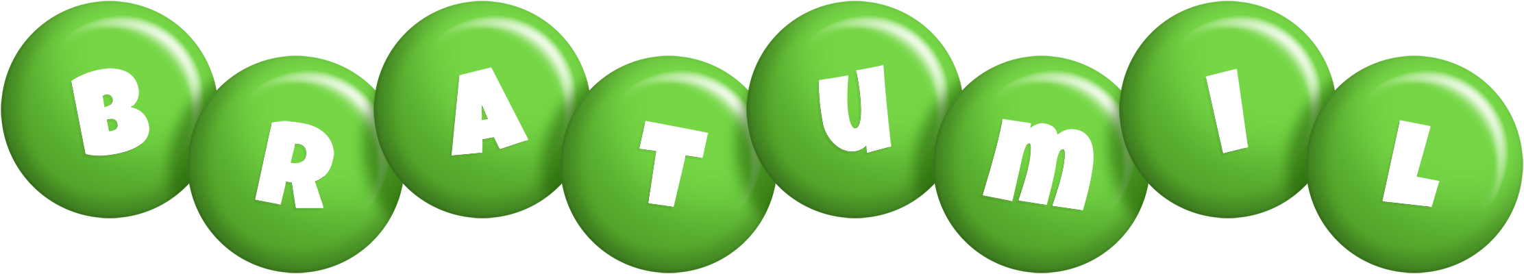 Bratumil candy-green logo