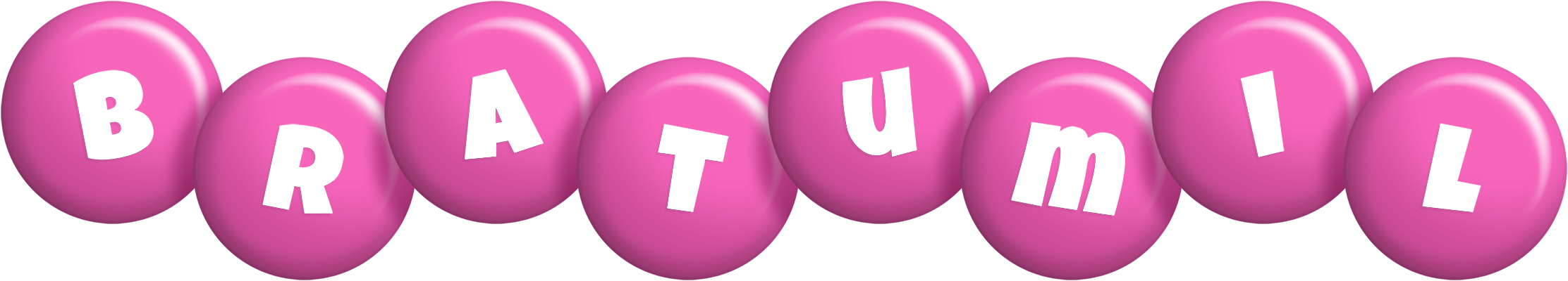 Bratumil candy-pink logo