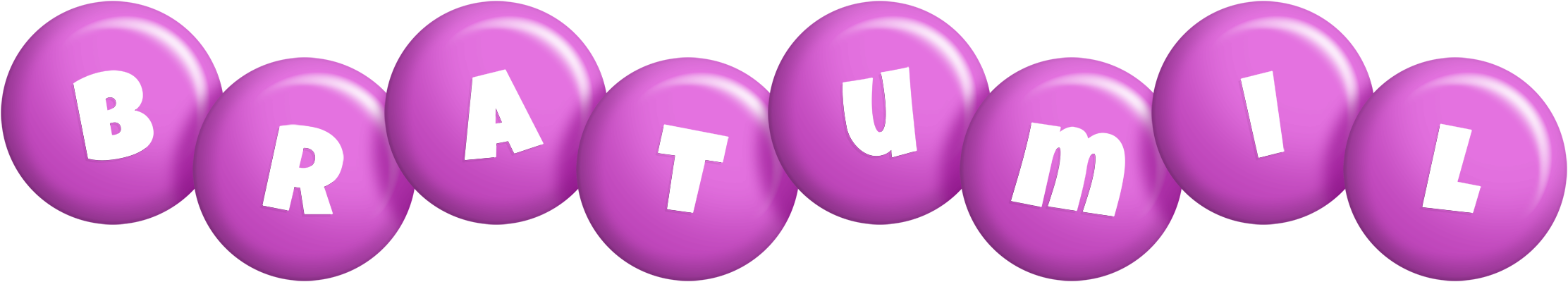 Bratumil candy-purple logo