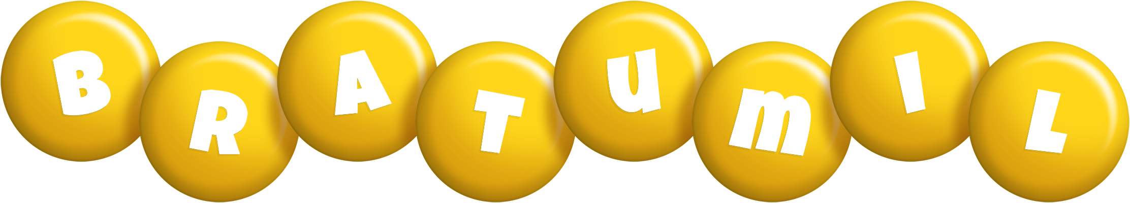 Bratumil candy-yellow logo