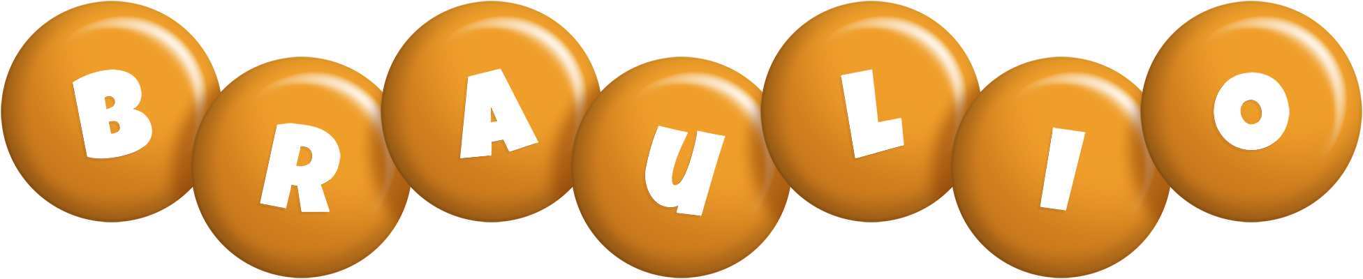 Braulio candy-orange logo