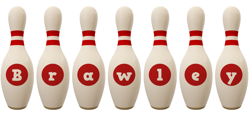Brawley bowling-pin logo