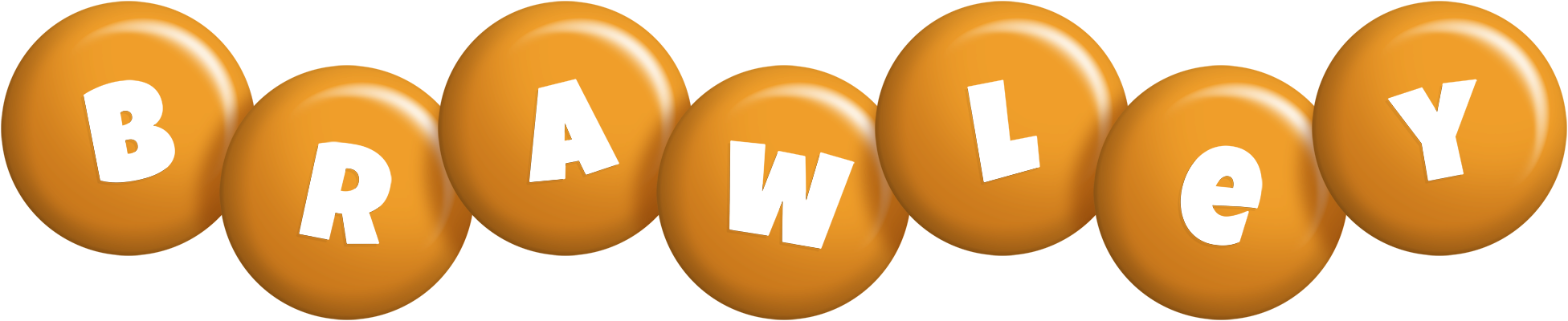 Brawley candy-orange logo