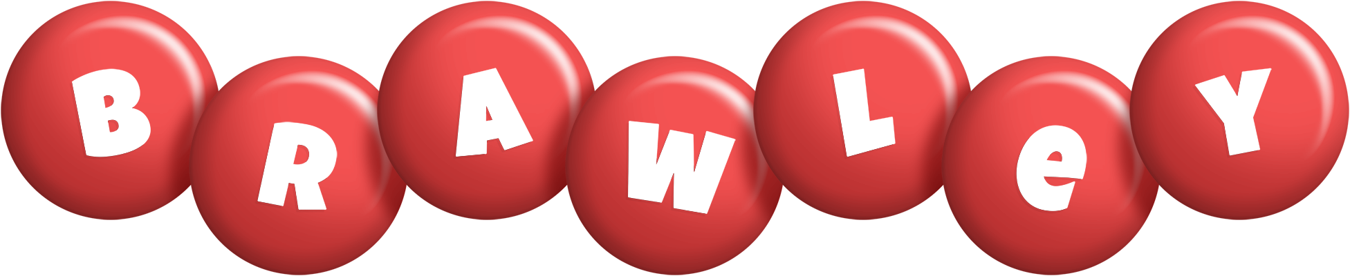 Brawley candy-red logo