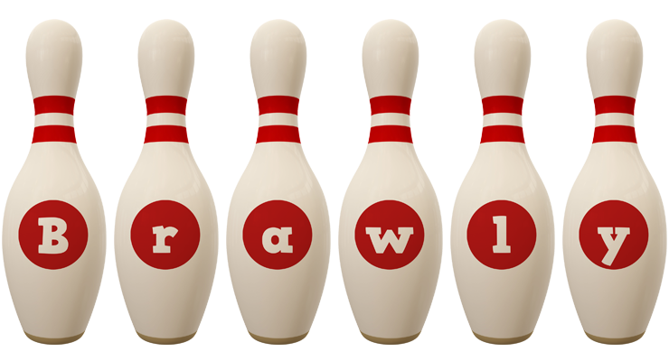 Brawly bowling-pin logo