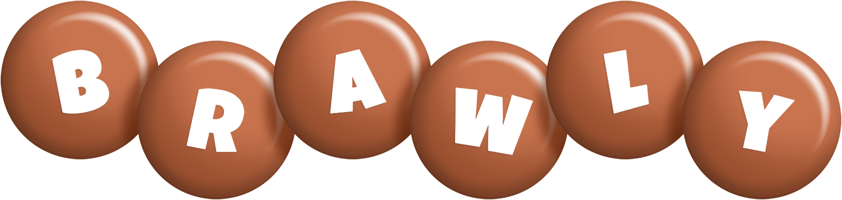 Brawly candy-brown logo