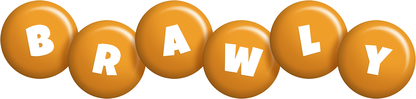 Brawly candy-orange logo