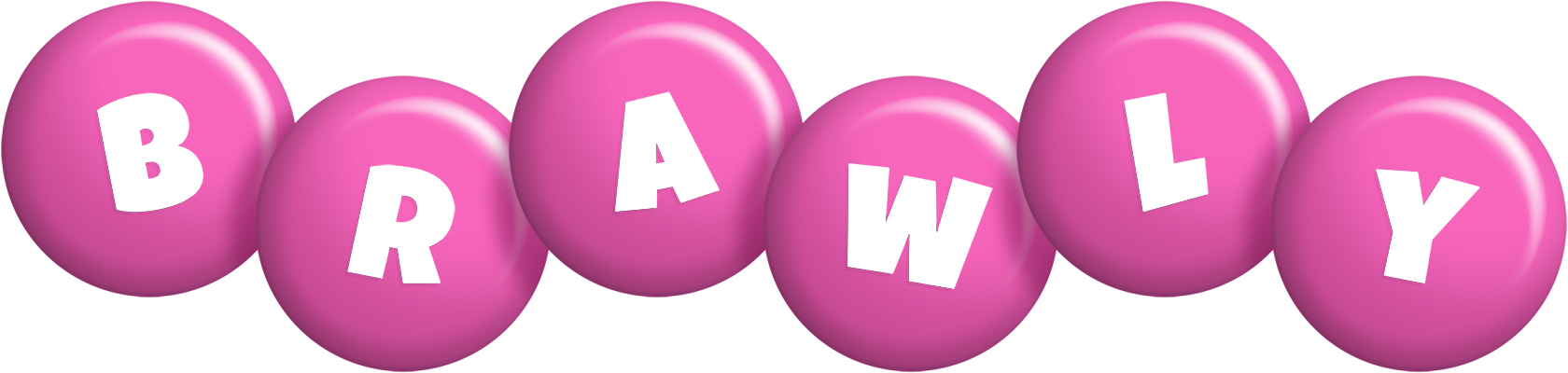 Brawly candy-pink logo