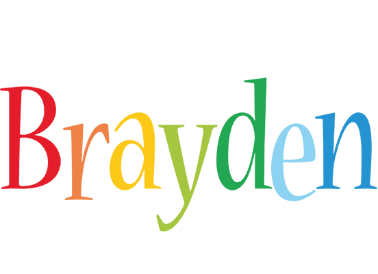 Brayden birthday logo