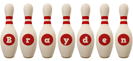 Brayden bowling-pin logo