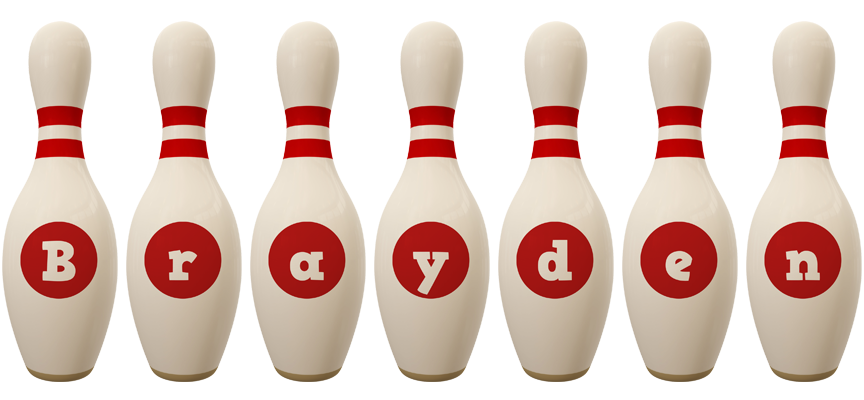 Brayden bowling-pin logo