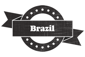 Brazil grunge logo