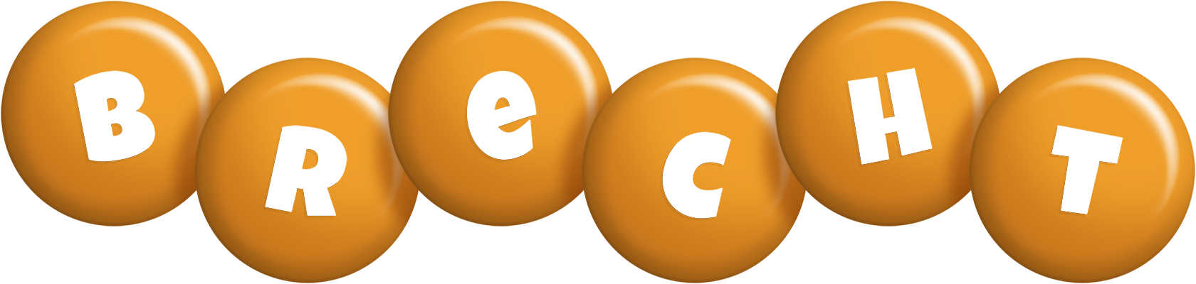 Brecht candy-orange logo