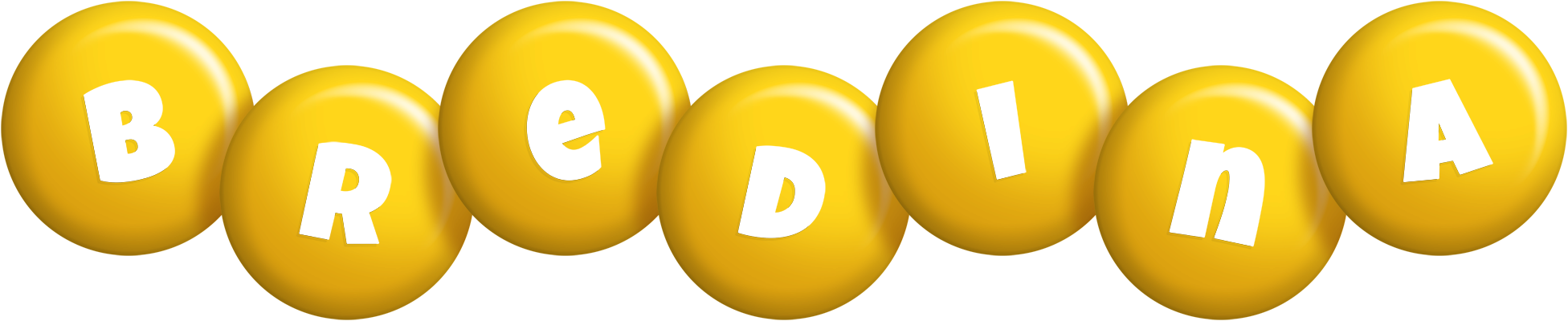 Bredina candy-yellow logo