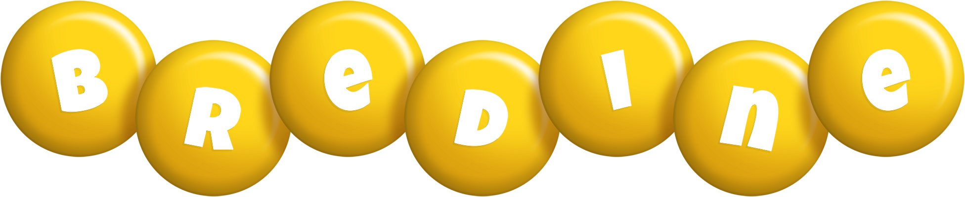 Bredine candy-yellow logo