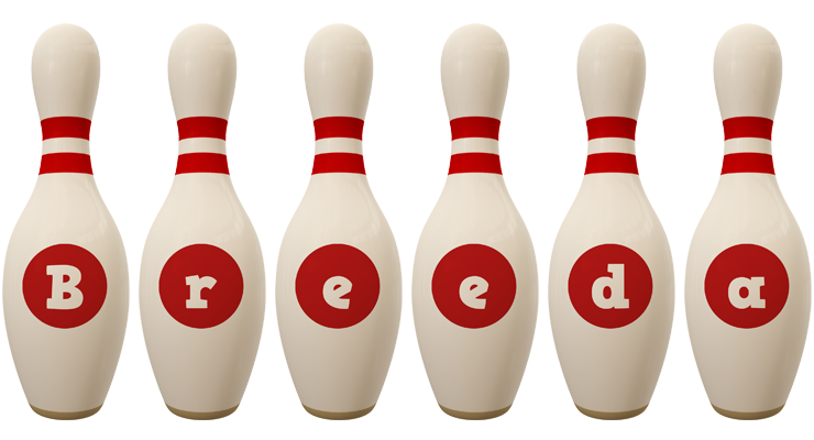 Breeda bowling-pin logo