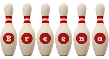 Breena bowling-pin logo