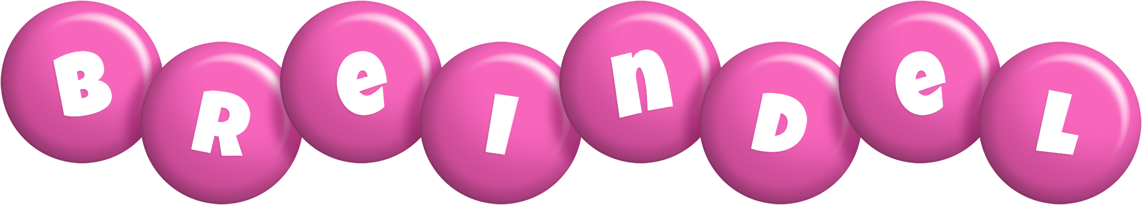 Breindel candy-pink logo