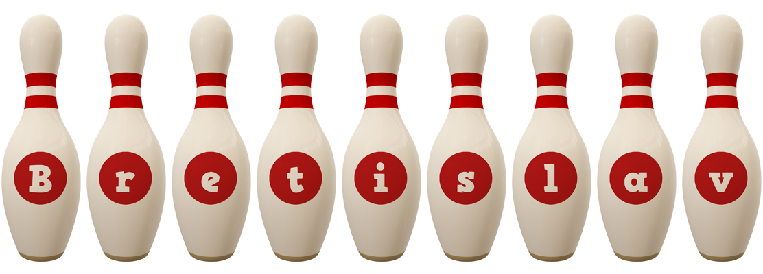 Bretislav bowling-pin logo