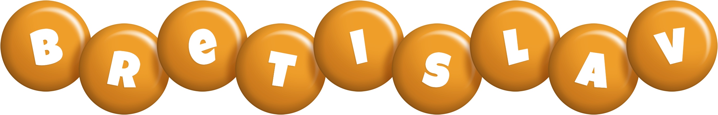 Bretislav candy-orange logo