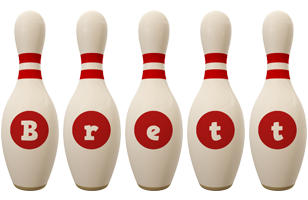 Brett bowling-pin logo