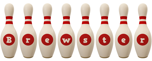 Brewster bowling-pin logo