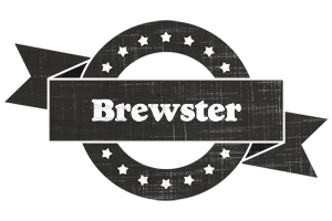 Brewster grunge logo