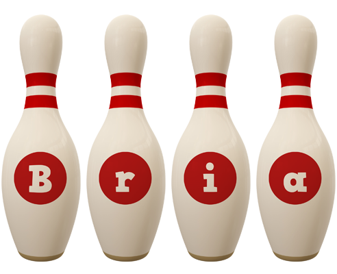 Bria bowling-pin logo