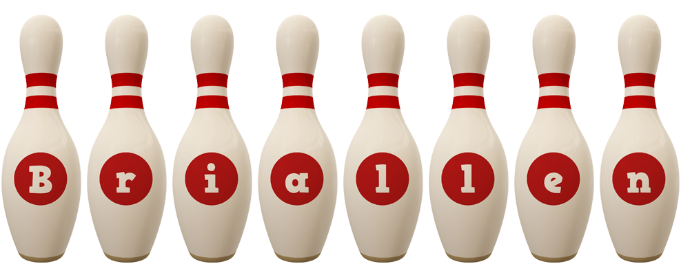 Briallen bowling-pin logo