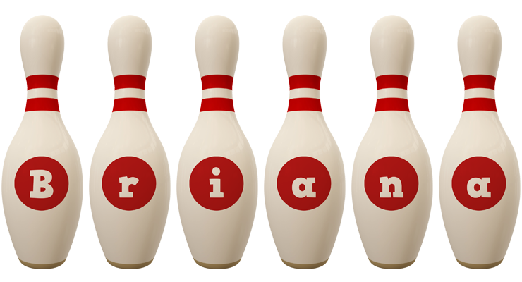 Briana bowling-pin logo
