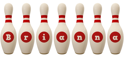 Brianna bowling-pin logo