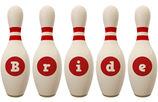 Bride bowling-pin logo