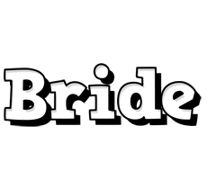 Bride snowing logo
