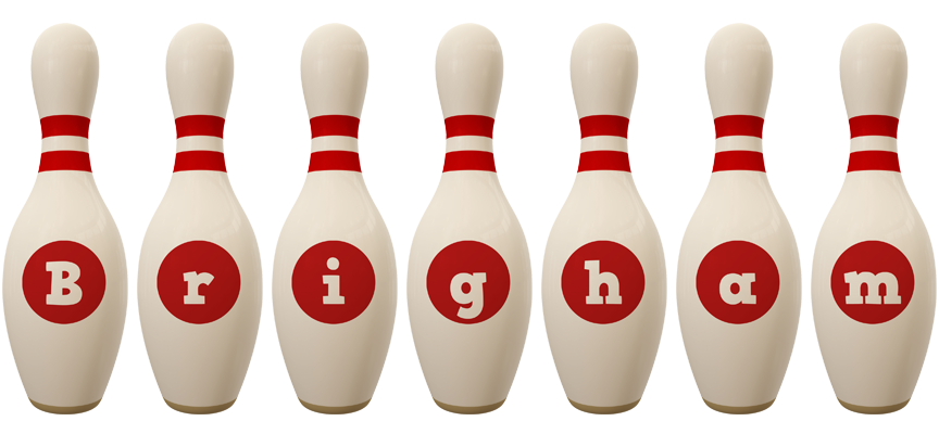 Brigham bowling-pin logo