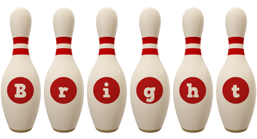 Bright bowling-pin logo
