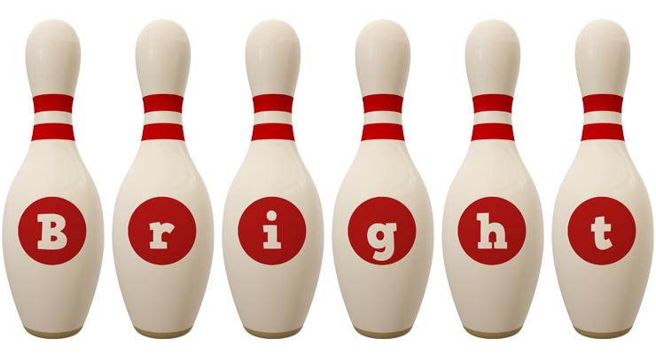 Bright bowling-pin logo