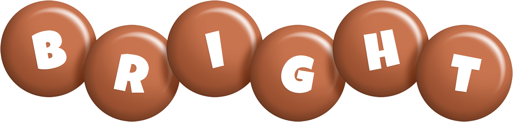 Bright candy-brown logo