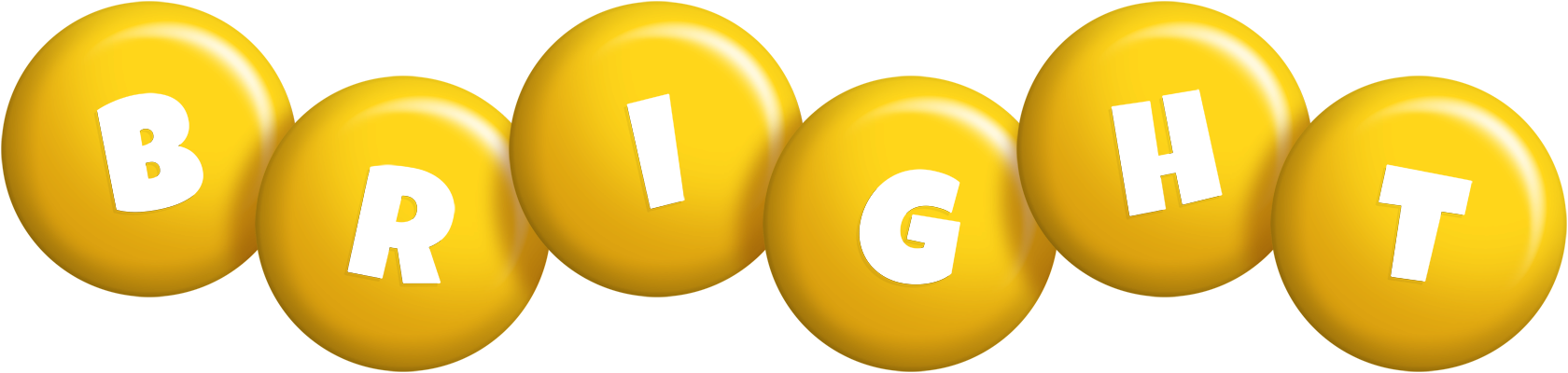 Bright candy-yellow logo