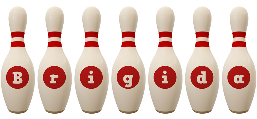 Brigida bowling-pin logo