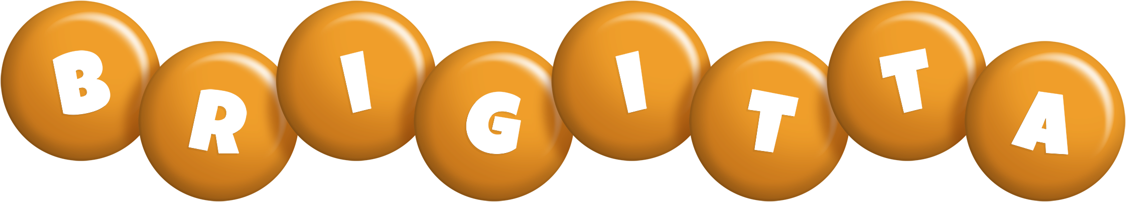 Brigitta candy-orange logo