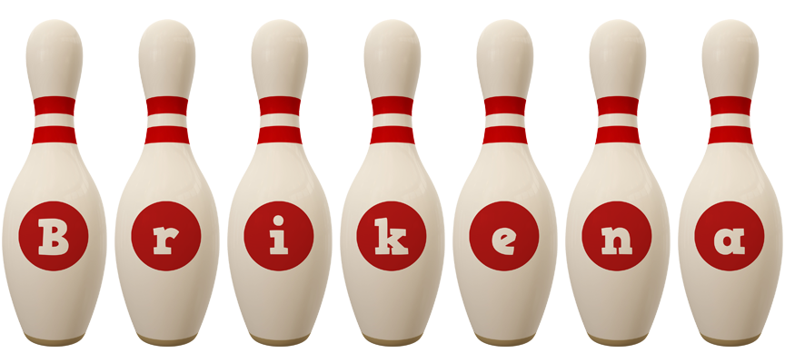 Brikena bowling-pin logo