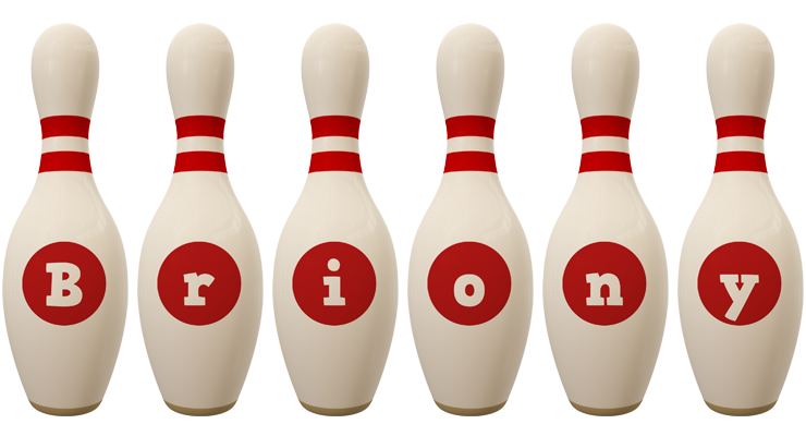 Briony bowling-pin logo