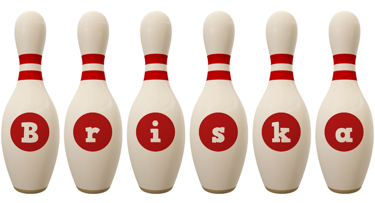 Briska bowling-pin logo