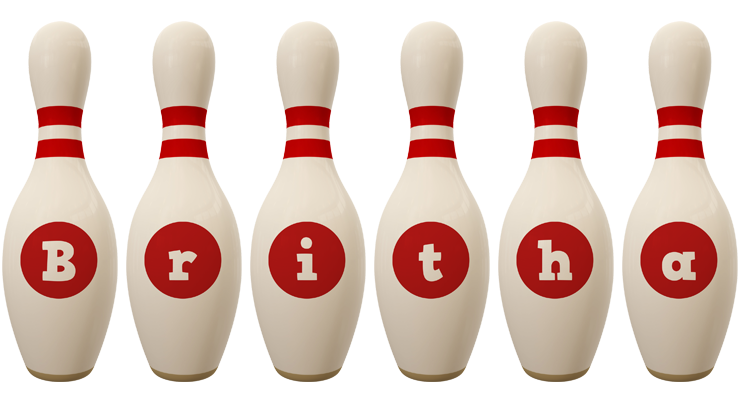 Britha bowling-pin logo